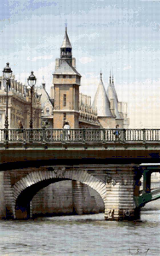 Серия "Пейзажи" - река, мост, пейзаж - предпросмотр