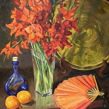 Схема вышивки «Натюрморт с веером»