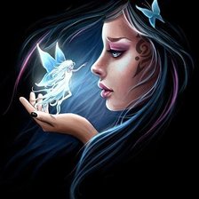 Схема вышивки «Девушка.»