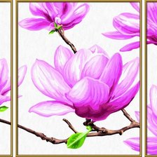 Схема вышивки «Серия ТРИПТИХ. Магнолия»