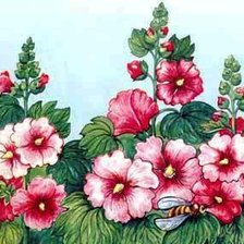 Схема вышивки «Мальва»