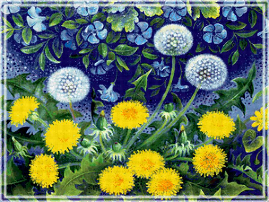 Одуванчики - цветы - предпросмотр