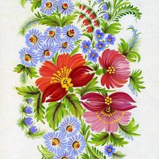 Схема вышивки «петриковская роспись»