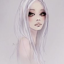 Схема вышивки «Девушка.»