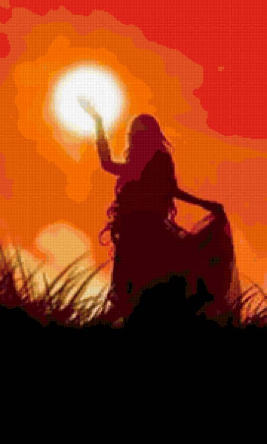 Закат - девушки - предпросмотр