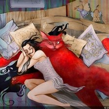 Схема вышивки «Сон.»