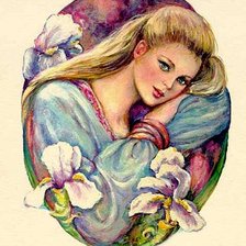 Схема вышивки «женский образ в живописи»