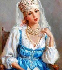 Схема вышивки «Русская красавица»