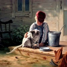 Схема вышивки «Хочешь молока?»