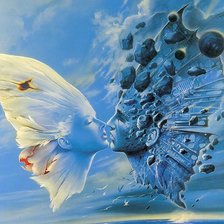 Схема вышивки «он и она»