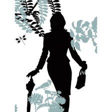 Схема вышивки «силуэтное»