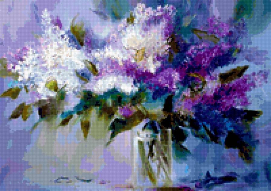 Сирень - натюрморт, цветы, живопись, сирень - предпросмотр