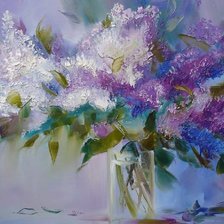 Схема вышивки «Сирень»