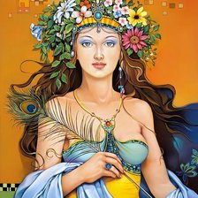 Схема вышивки «женский образ в живописи»