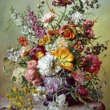 Схема вышивки «Натюрморт, цветы, розы»