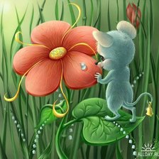 Схема вышивки «Мышонок Ласка»