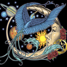 Схема вышивки «сюжет для подушки»