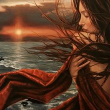 Схема вышивки «закат»