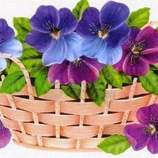 Схема вышивки «Анютины глазки»