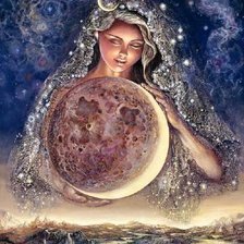 Схема вышивки «луна»