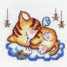 Схема вышивки «котёнок»