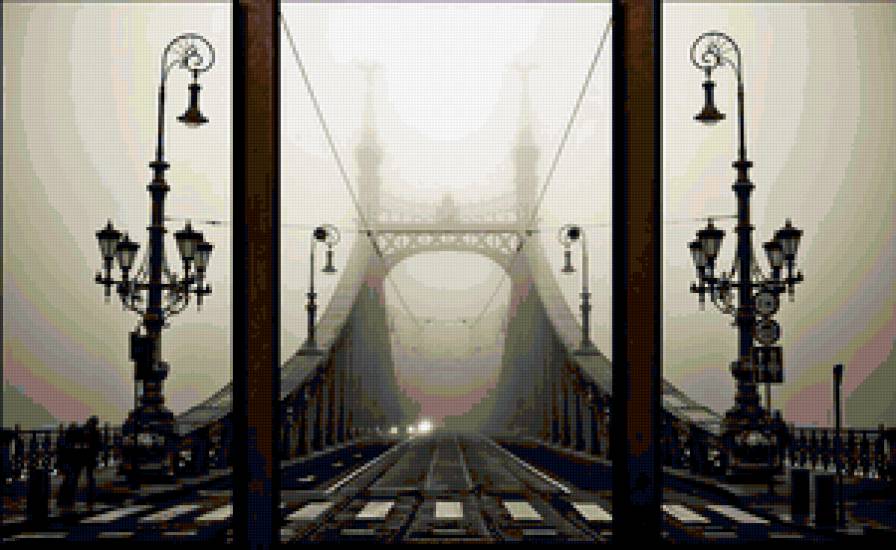 МОСТ В ТУМАН - мост - предпросмотр