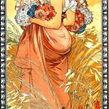 Схема вышивки «женский образ в живописи»