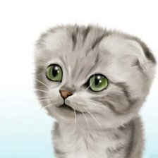 Схема вышивки «котик»