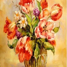 Схема вышивки «Тюльпаны»