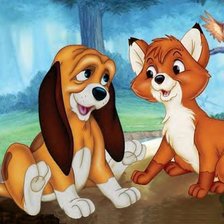 Схема вышивки «Лис и Пес»