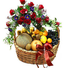 Схема вышивки «Корзина с фруктами»