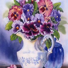 Схема вышивки «анютки»