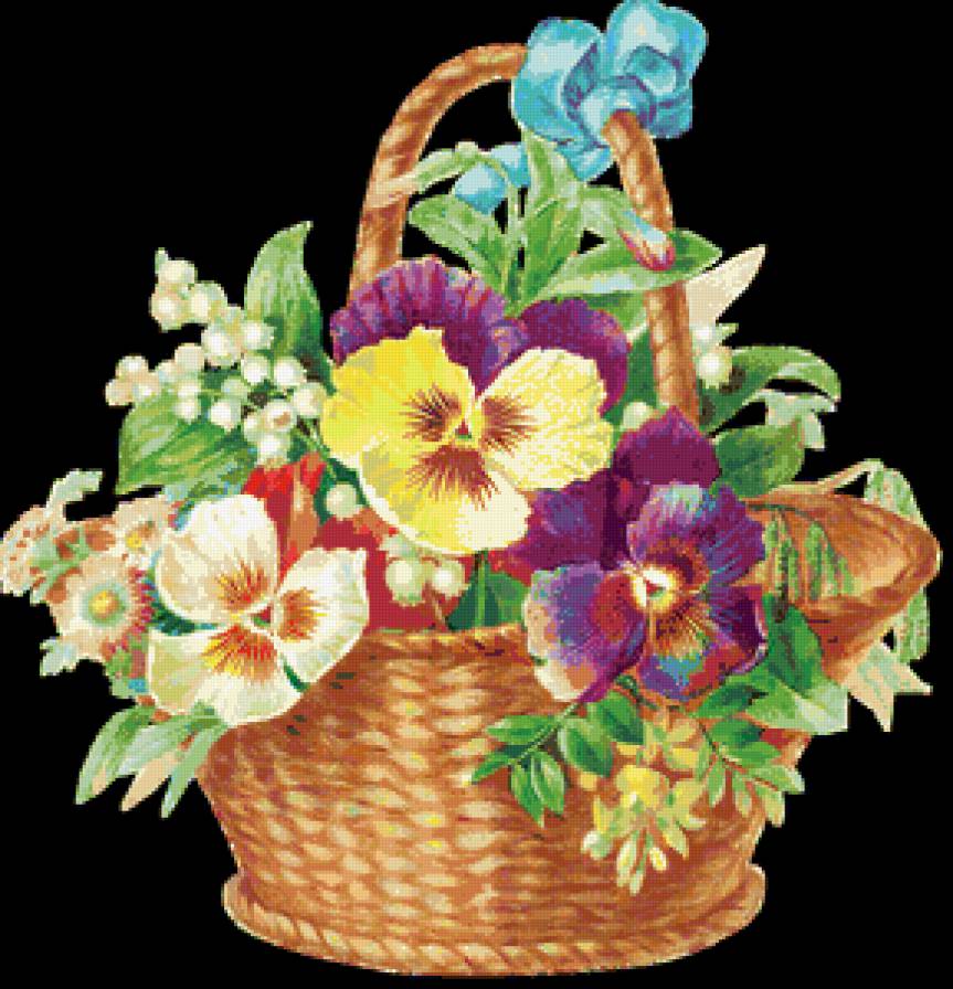 анютки - букет, анютки, анютины глазки, цветы - предпросмотр