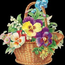 Схема вышивки «анютки»