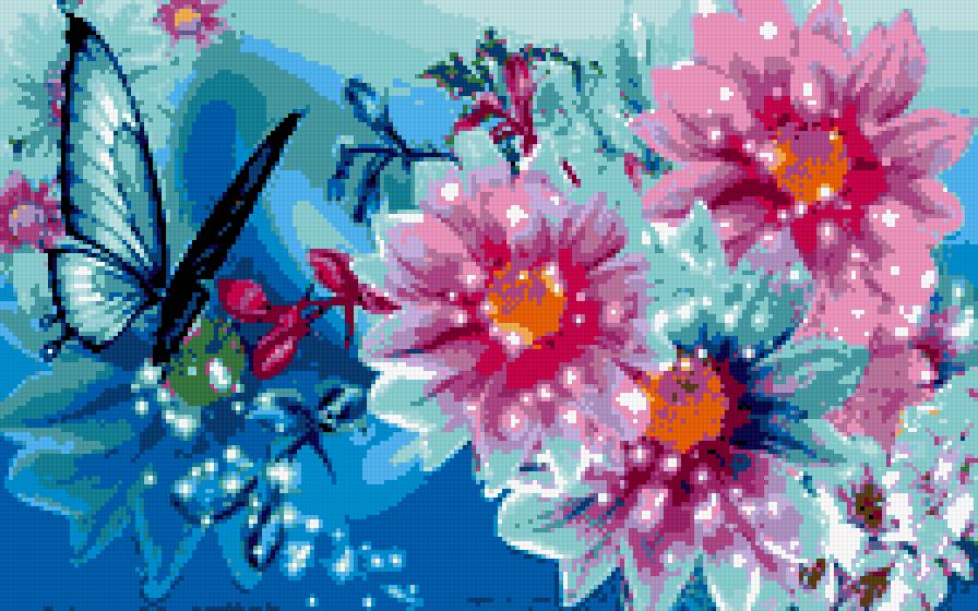 цветы - цветочная подушка - предпросмотр