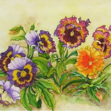 Схема вышивки «анютки»