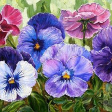 Схема вышивки «анютки»