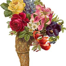 Схема вышивки «цветы»