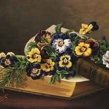 Схема вышивки «анютки»