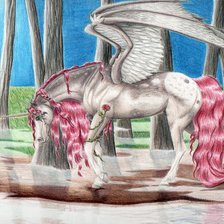 Схема вышивки «единорог»