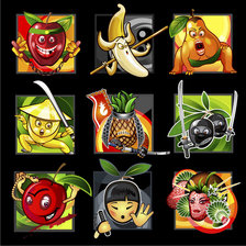 Схема вышивки «забавные фрукты-ягоды»