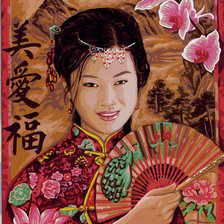 Схема вышивки «Восточная девушка»