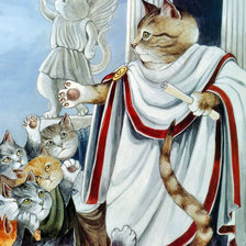 Схема вышивки «кот»