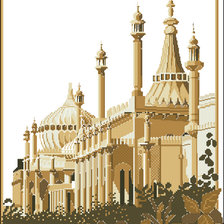 Схема вышивки «восточный замок»