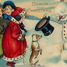 Схема вышивки «Снеговик»