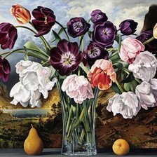 Схема вышивки «тюльпаны»