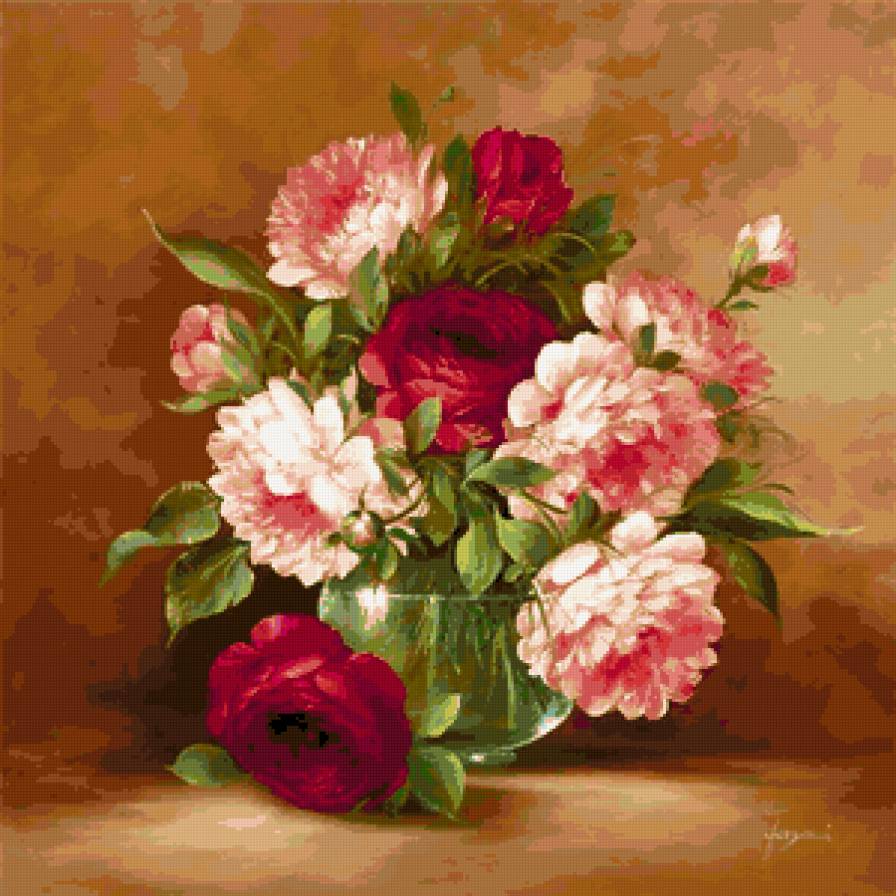 Серия "Букет" - цветы, пионы, букет - предпросмотр