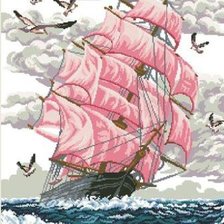 Схема вышивки «алые паруса»