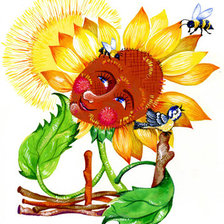 Схема вышивки «подсолнух»