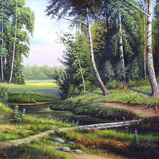 Схема вышивки «пейзаж»